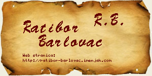 Ratibor Barlovac vizit kartica
